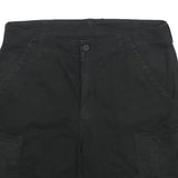 WRANGLER Mens Black Cargo Cotton Shorts L W34 Utility Pocket Casual