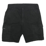 WRANGLER Mens Black Cargo Cotton Shorts L W34 Utility Pocket Casual