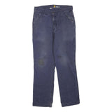 CARHARTT Womens Cotton Blend Blue Regular Fit Straight Leg Trousers W32 L31