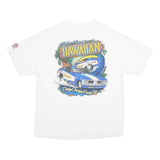Mens White Hawaiian Graphic T-Shirt XL Short Sleeve Crew Neck Cotton