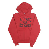 CHAMPION Mens Red A-State Red Wolves Pullover Hoodie S Cotton Blend