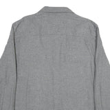 ST JOHN'S BAY Mens Grey Plain Shirt XL Cotton Button Pocket Casual