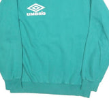 UMBRO Womens Blue Crew Neck M Sweatshirt Cotton Blend Casual Pullover