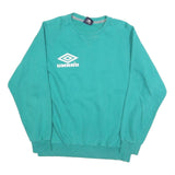 UMBRO Womens Blue Crew Neck M Sweatshirt Cotton Blend Casual Pullover