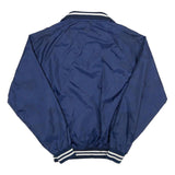 HACK SPORT Mens Blue Nylon Button Jacket L Classic Plain Lightweight Casual