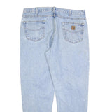 CARHARTT Mens Jeans Blue Regular Straight Denim Light W40 L32 Classic Cotton