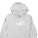 PUMA Womens Grey Hoodie M Cotton Blend Pullover Sweatshirt Casual