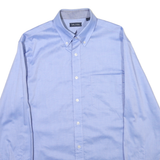 NAUTICA Mens Blue Button-Down Shirt M Cotton Blend Long Sleeve Casual Formal