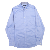 NAUTICA Mens Blue Button-Down Shirt M Cotton Blend Long Sleeve Casual Formal