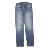CARHARTT Mens Blue Regular Fit Straight Leg Denim Light W32 L34 Zip Jeans