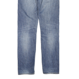 CARHARTT Mens Blue Regular Fit Straight Leg Denim Light W32 L34 Zip Jeans