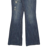 CALVIN KLEIN Womens Jeans Blue Slim Flared Denim Medium W30 L32 Embellished