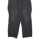 CARHARTT Mens Cotton Blend Black Regular Cargo Trousers W33 L32 Durable Workwear