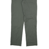 DICKIES Mens Cotton Blend Slim Green Trousers W30 L28 Workwear Straight Zip