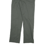 DICKIES Mens Cotton Blend Slim Green Trousers W30 L28 Workwear Straight Zip