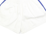 Womens White & Blue Casual Shorts S W24 Lightweight Polyester Blend Comfortable