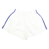 Womens White & Blue Casual Shorts S W24 Lightweight Polyester Blend Comfortable