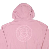 ELLESSE Womens Pink Cropped Hoodie UK 14 Casual Cotton Blend Stylish