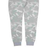 ELLESSE Womens Joggers Grey Camouflage XS W26 L26 Slim Tapered Logo Drawstring
