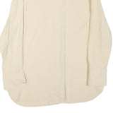 ZARA Womens Cream Cotton Blend Shirt Long Sleeve Collared M Classic Button