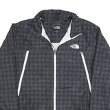 THE NORTH FACE Mens Black Zip Jacket XL Polyester Plaid Lightweight Outdoor