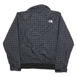 THE NORTH FACE Mens Black Zip Jacket XL Polyester Plaid Lightweight Outdoor