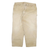 CARHARTT Mens Cotton Blend Beige Relaxed Straight Trousers W44 L30 Workwear