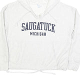 CHAMPION REVERSE WEAVE Womens White Saugatuck Michigan Pullover Hoodie M Cotton