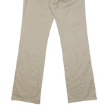 DICKIES Mens Regular Beige Cotton Blend Trousers W32 L32 Zip Closure Straight