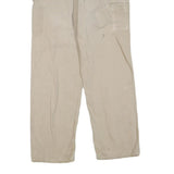 CARHARTT Mens Cotton Blend Beige Regular Fit Straight Leg Trousers W36 L34