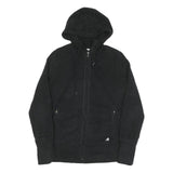 ADIDAS Womens Black Hoodie Jacket L Polyester Blend Plain Zip Casual Sportswear