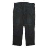 DICKIES Mens Regular Black Cotton Blend Trousers W40 L31 Workwear Zip Closure