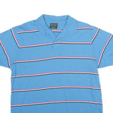NEIL MARTIN Mens Blue Striped Short Sleeve Polo Shirt M Cotton Casual Summer