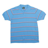 NEIL MARTIN Mens Blue Striped Short Sleeve Polo Shirt M Cotton Casual Summer