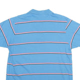 NEIL MARTIN Mens Blue Striped Short Sleeve Polo Shirt M Cotton Casual Summer