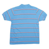 NEIL MARTIN Mens Blue Striped Short Sleeve Polo Shirt M Cotton Casual Summer