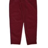 WRANGLER Womens Cotton Blend Wine Relaxed Tapered Trousers W28 L32