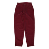 WRANGLER Womens Cotton Blend Wine Relaxed Tapered Trousers W28 L32