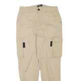 FB SISTER Womens Beige Relaxed Cargo Trousers W29 L27 Cotton Blend Zip