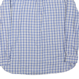 CHAPS Mens Blue & White Check Shirt L Classic Button-Down Collar Long Sleeve