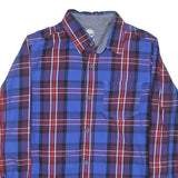 TIMBERLAND Mens Blue & Maroon Check Shirt XS Long Sleeve Casual Cotton Blend