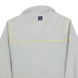 NAUTICA Mens Grey Blue Polyester Blend Reversible Zip Jacket L Fleece