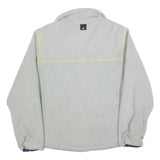 NAUTICA Mens Grey Blue Polyester Blend Reversible Zip Jacket L Fleece