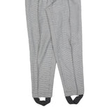 TIAFUN Womens Wool Blend Slim Black & White Check Trousers W26 L28 Elegant