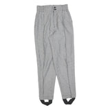 TIAFUN Womens Wool Blend Slim Black & White Check Trousers W26 L28 Elegant