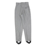 TIAFUN Womens Wool Blend Slim Black & White Check Trousers W26 L28 Elegant