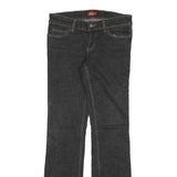 DICKIES Womens Regular Fit Bootcut Denim Black W30 L32 Classic Cotton Blend Zip