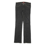 DICKIES Womens Regular Fit Bootcut Denim Black W30 L32 Classic Cotton Blend Zip