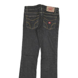 DICKIES Womens Regular Fit Bootcut Denim Black W30 L32 Classic Cotton Blend Zip