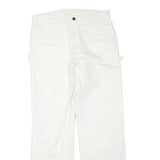 DICKIES Mens White Regular Fit Straight Denim Jeans W34 L32 Workwear Casual